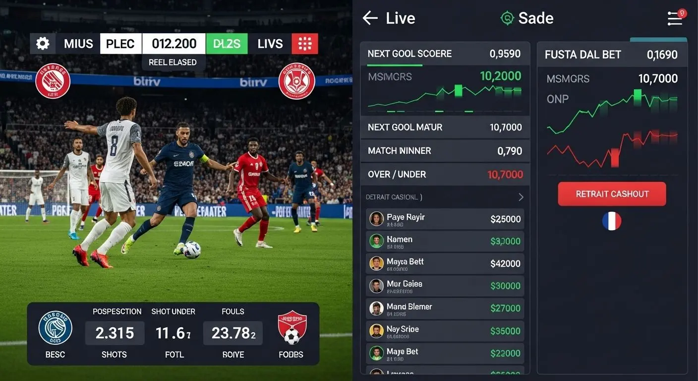 Fonctionnalités de paris en direct over under betting